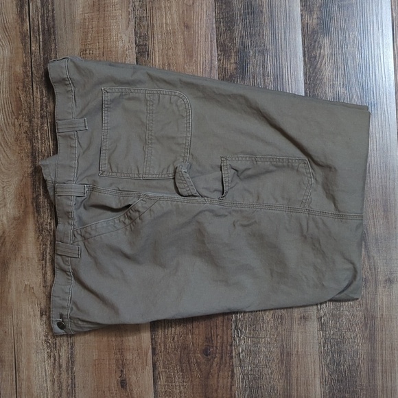 Carhartt Canvas Carpenter Loose Fit Pant 42X34 B159 Dark Tan/Brown - Picture 6 of 7